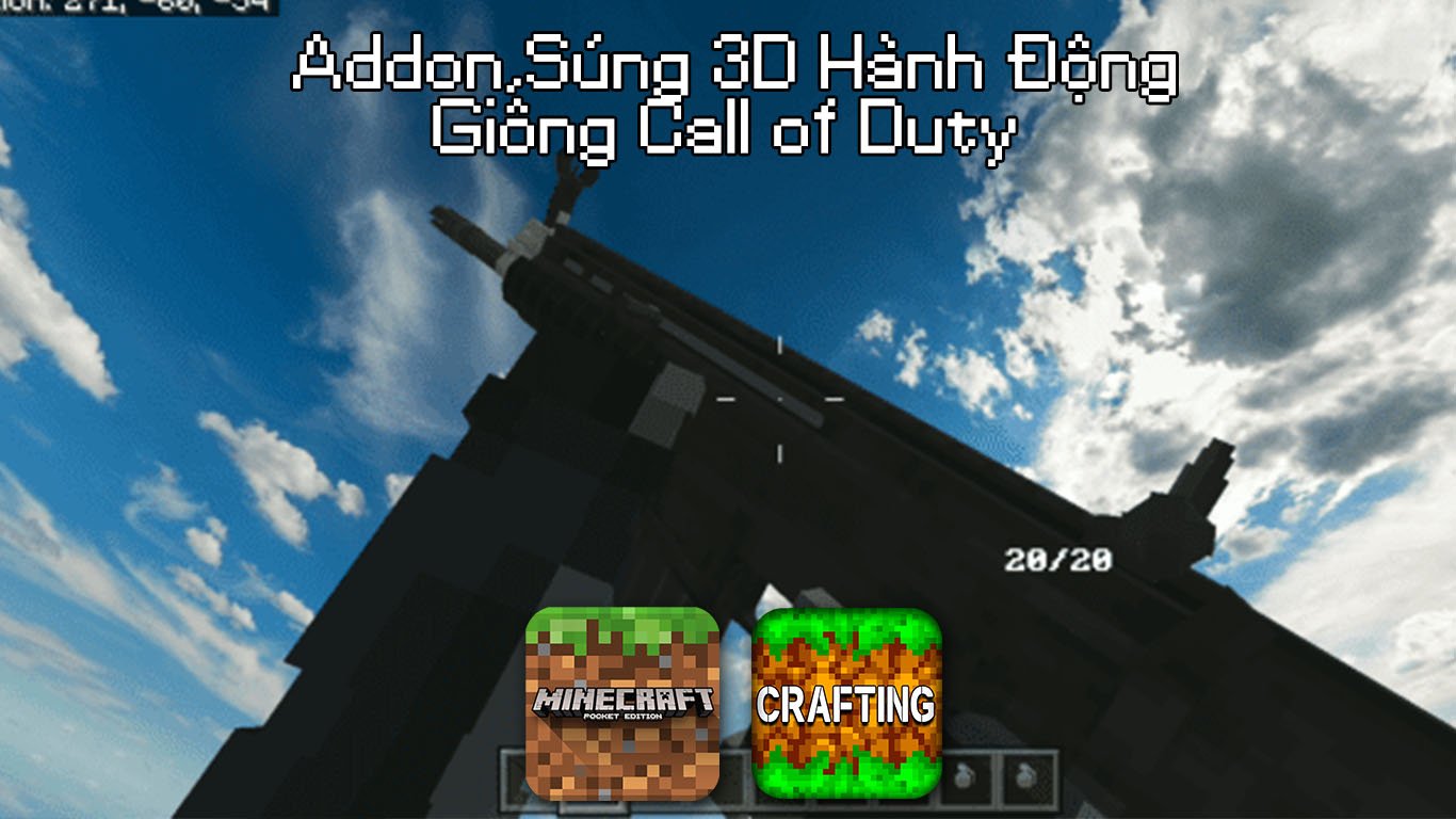 Addon Súng 3D Hành Động Giống Call of Duty – MCPE/Crafing and Building
