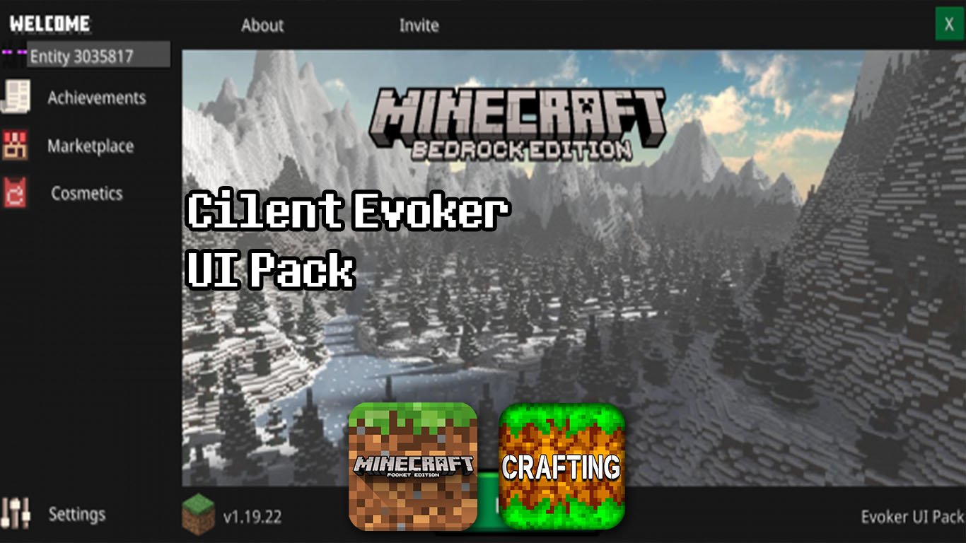 Cilent Evoker UI Pack – MCPE/Crafting and Building