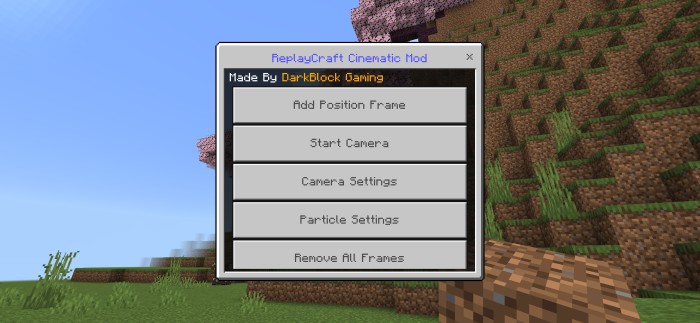 Addon Camera Replay Cinema – Tùy chính Góc quay chuyển động điện ảnh cho MCPE