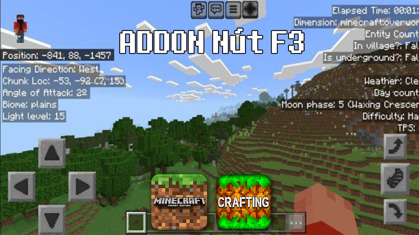 Addon Button F3 – MCPE/Crafting and Building