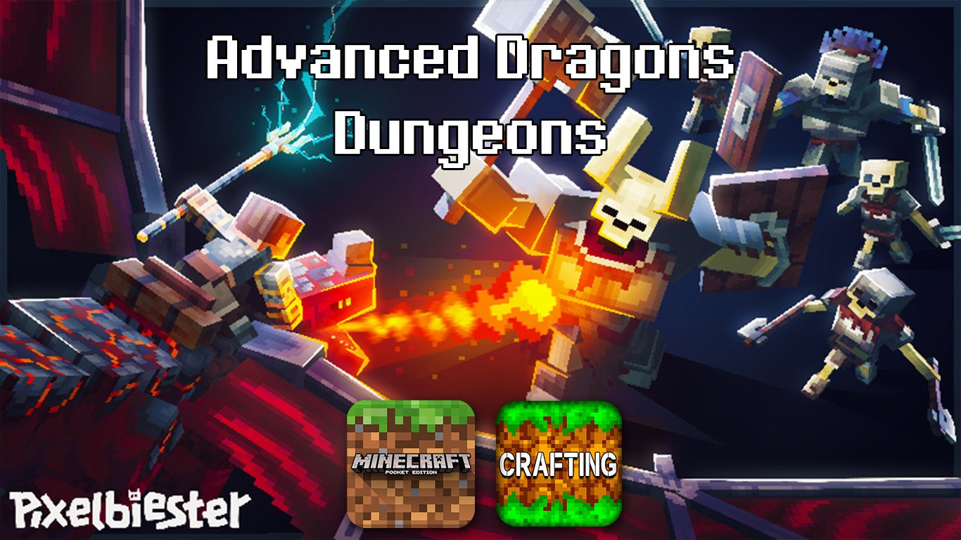 Map Advanced Dragons – Dungeons cho MCPE/Bedrock