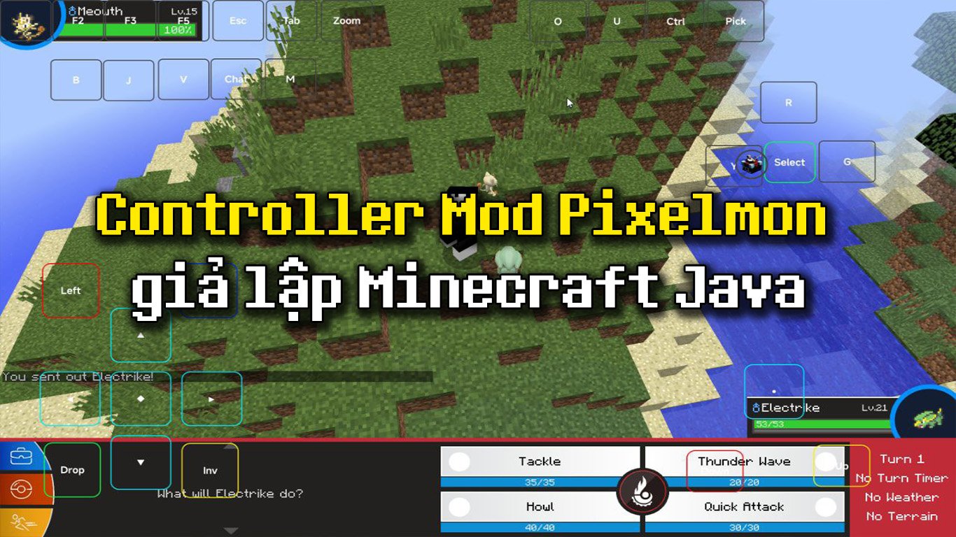 Controller Mod Pixelmon cho giả lập Minecraft Java