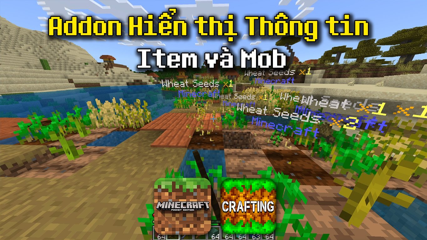 Addon Hiển thị Thông tin Item và Mob cho MCPE/Minecraft PE