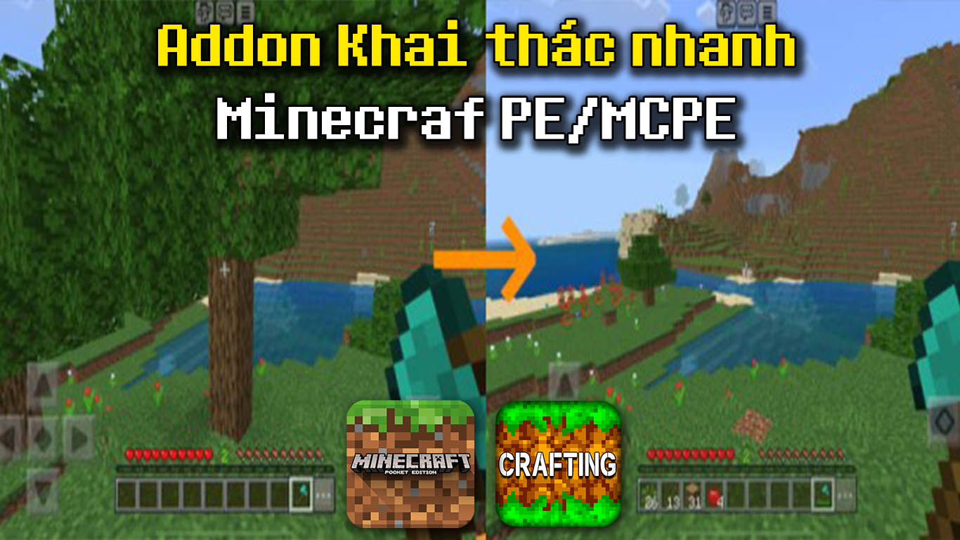 Addon Khai thác nhanh – Minecraft PE/MCPE