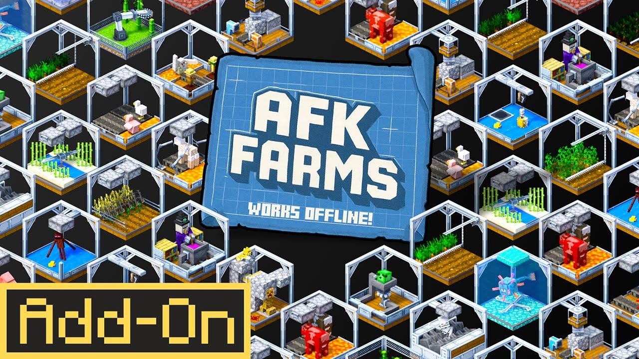Addon AFK Farms Download dành cho Minecraft PE/Bedrock