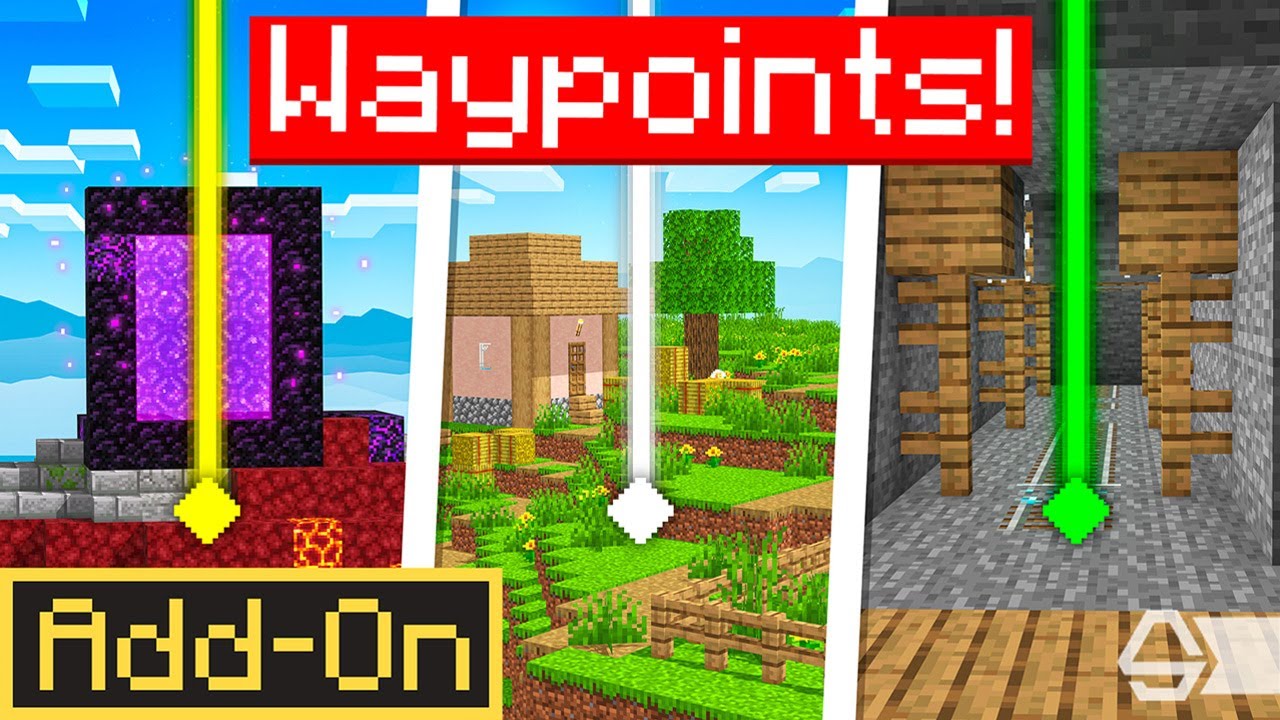 Addon Waypoint Tools – Lưu địa điểm Checkpoint dành cho MCPE/Bedrock