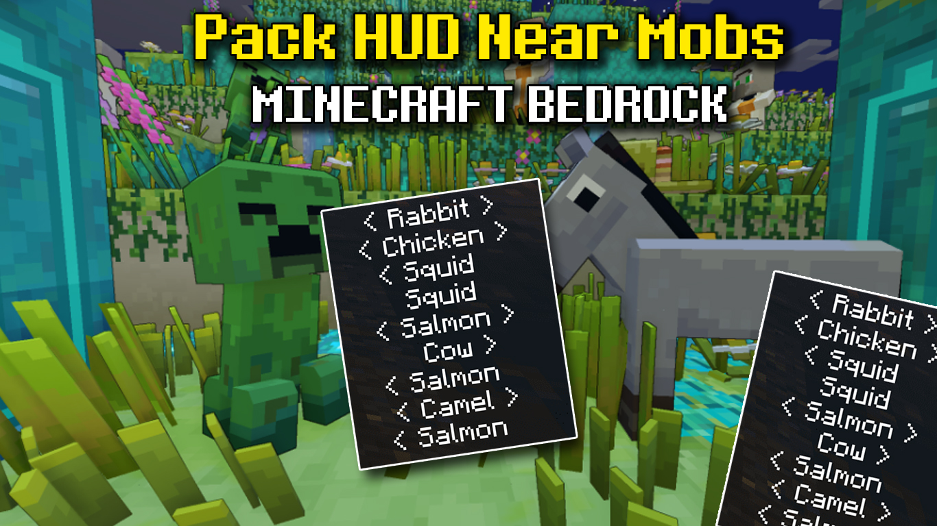 Pack HUD Near Mobs – Hiện Mob ở gần dành cho Minecraft Bedrock/MCPE