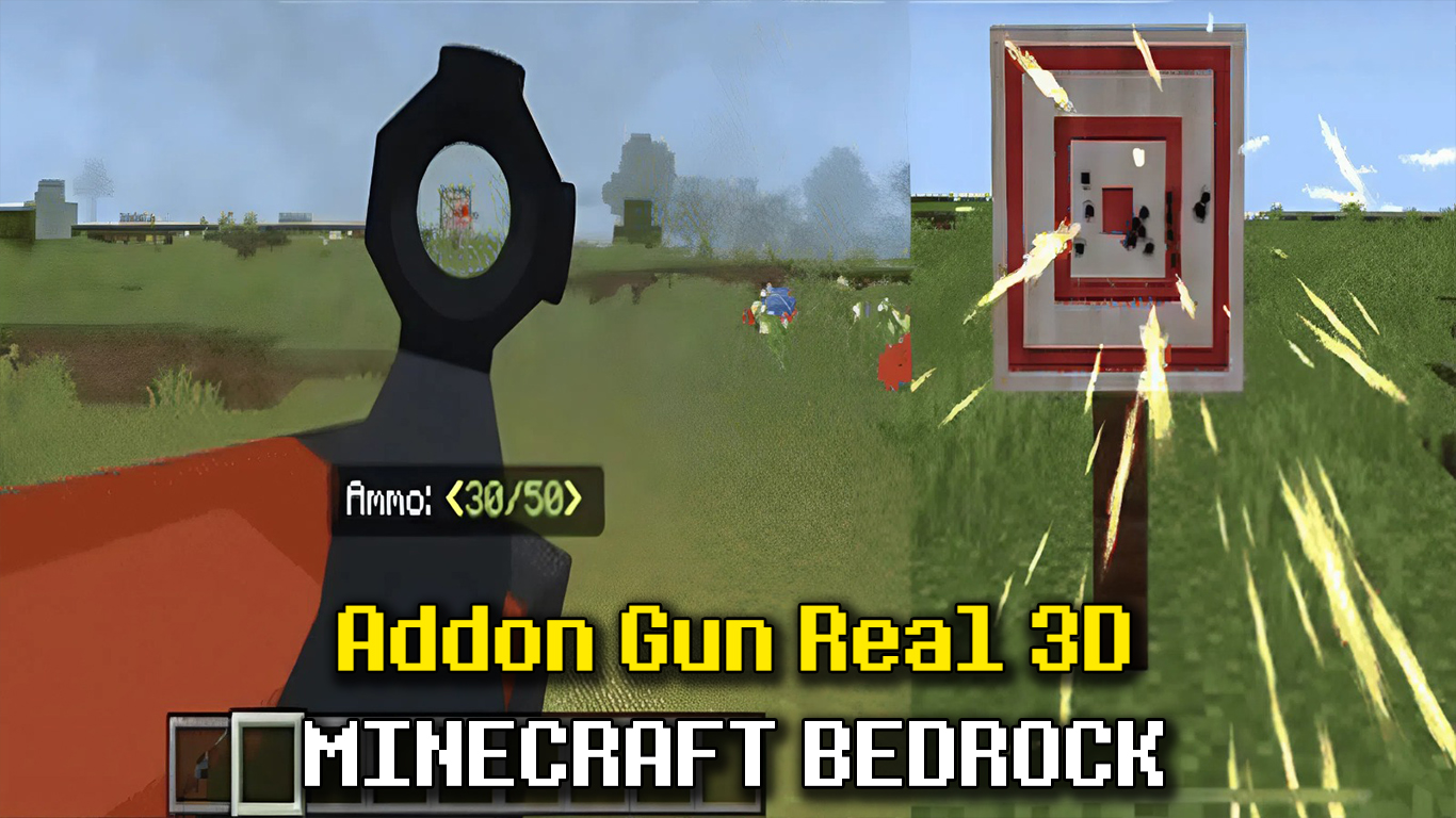 Addon Gun Real 3D – MCPE/Bedrock