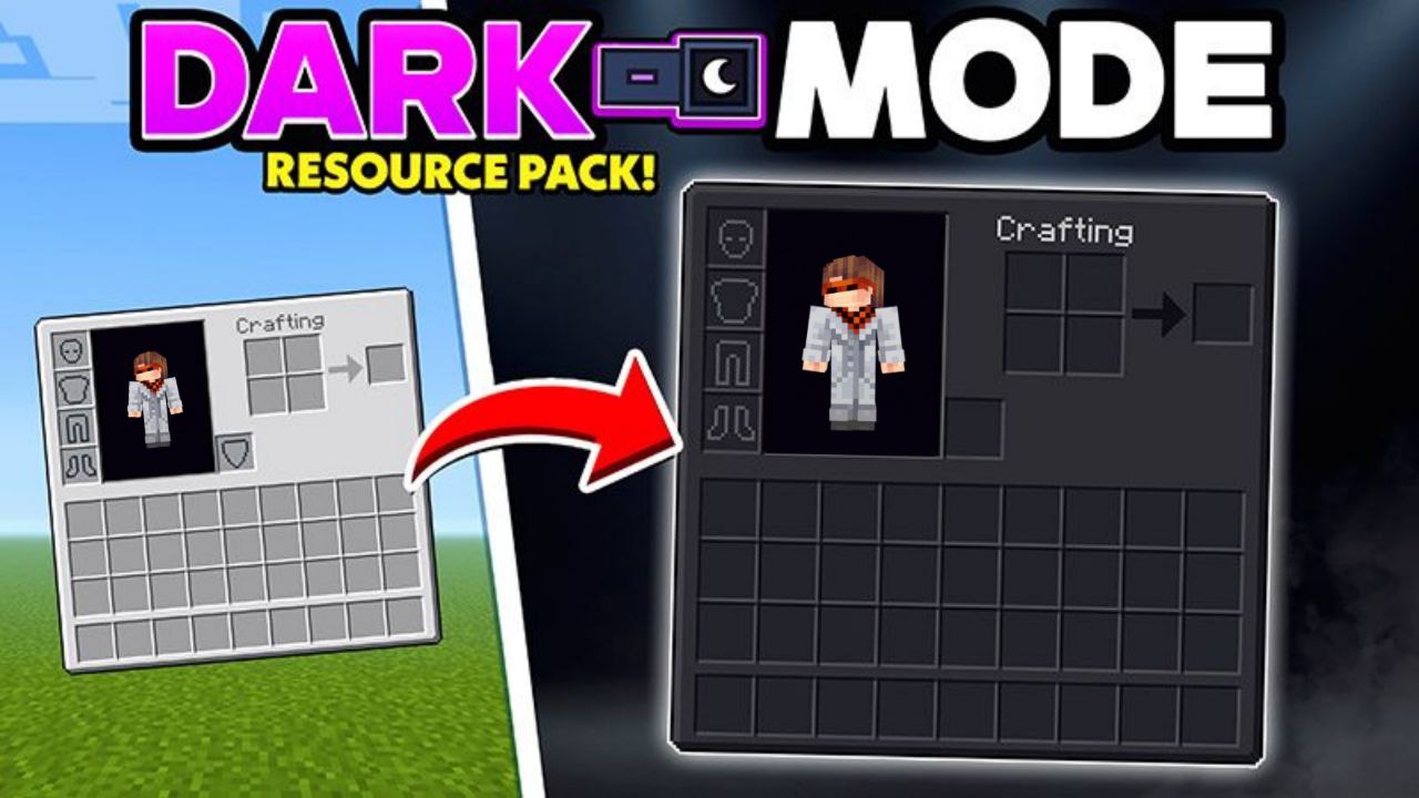 Pack Dark Mode – Giao Diện Đen dành cho Minecraft Bedrock/MCPE