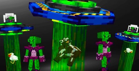 Alien Invasion Add-On dành cho Minecraft Bedrock/MCPE