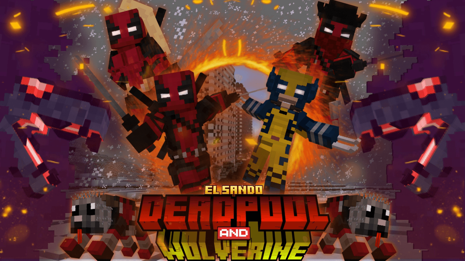 Addon Deadpool và Người sói dành cho Minecraft Bedrock/MCPE